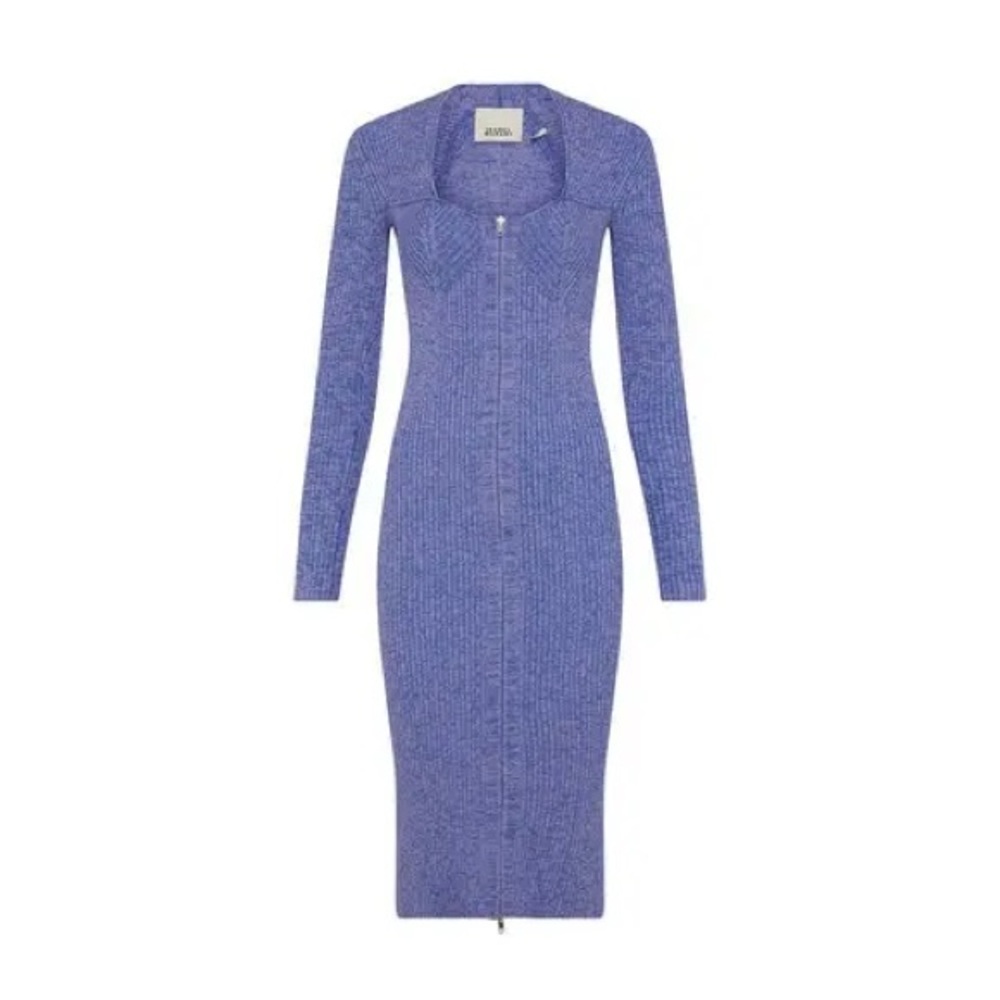 NWT Isabel Marant Zael lavender midi knit dress 36 - Picture 11 of 11